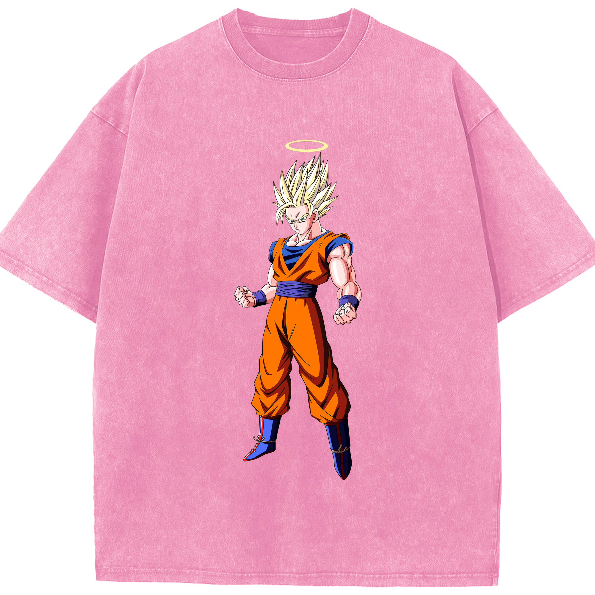 （画像用） ドラゴンボール 孫悟空（そん ごくう）Son Goku カカロット DRAGON BALL Kakarotto 綿100% ヴィンテージ風 半袖Tシャツ（フロントプリント）
